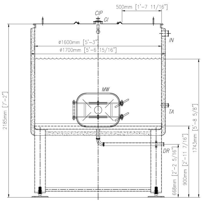 15 Bbl Mash Tun Tank Insulated